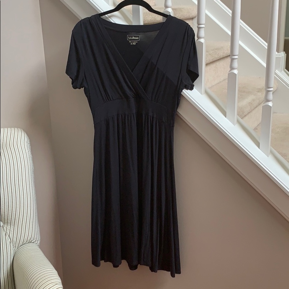 Black LL Bean Knit Dress - Petite Small